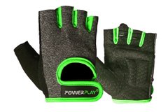 Рукавички для фітнесу PowerPlay 2935 жіночі Сіро-Зелені XS