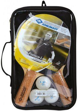 Набор для пинг-понга Donic Persson 500 cork 2-player set (2 ракетки+чехол+3 мяча)