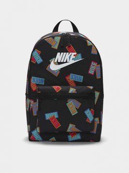Рюкзак спортивный Nike NK HERITAGE BKPK - NIKE AOP 25L черный Уни 43x30,5x15 см