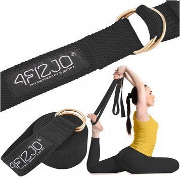 Ремінь для йоги 4FIZJO 300 см Black (P-5907739315397)