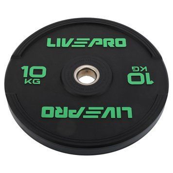 Бамперные диски резиновые Bumper Plates LiveUp LP8331-10 &oslash;50.5мм 10кг черный