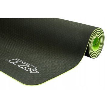Коврик (мат) для йоги та фітнесу 4FIZJO TPE 6 мм 4FJ0032 Black/Green