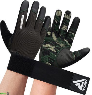 Перчатки для фитнеса RDX T2 Touch Screen Friendly Full Fingerf Army Green L