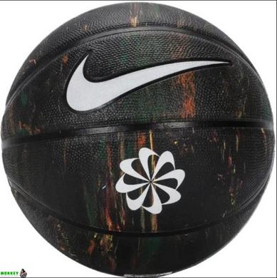 Мяч баскетбольный Nike EVERYDAY PLAYGROUND 8P NEXT NATURE DEFLATED MULTI/BLACK/BLACK/WHITE size 7