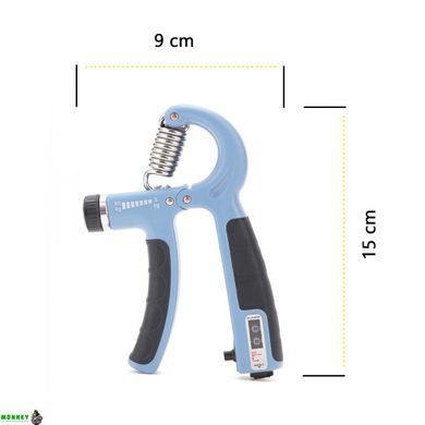 Эспандер кистевой Cornix 5-60 кг с регулируемой нагрузкой и счетчиком XR-0267 Sky Blue/Black