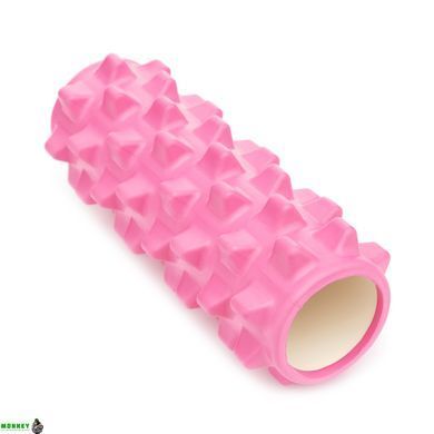 Масажний ролик Cornix EVA 33 x 14 см (валик, роллер) XR-0323 Pink