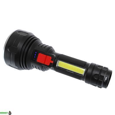 Ліхтарик ручний світлодіодний X-BALOG FL-078-9 (пластик, 9 LED, COB, USB-вхід, р-р 16,3 х6, 3см, чорний)