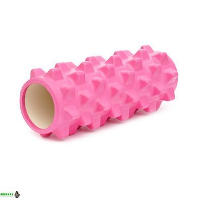Масажний ролик Cornix EVA 33 x 14 см (валик, роллер) XR-0323 Pink