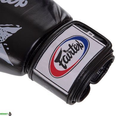 Перчатки боксерские кожаные FAIRTEX BGV1N Черный 10 унции NATION PRINT