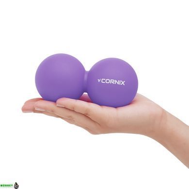Массажный мяч Cornix Lacrosse DuoBall 6.3 x 12.6 см XR-0114 Purple