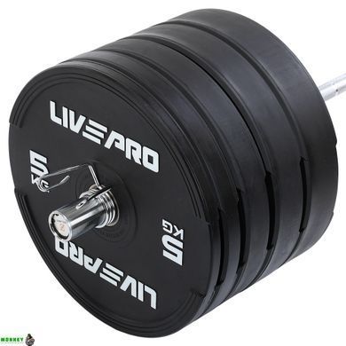 Бамперные диски резиновые Bumper Plates LiveUp LP8331-10 &oslash;50.5мм 10кг черный