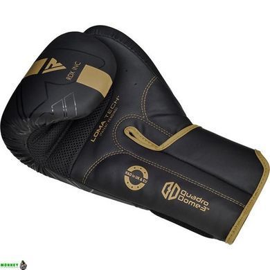 Боксерские перчатки RDX F6 Kara Matte Golden 10 унций (капа в комплекте)