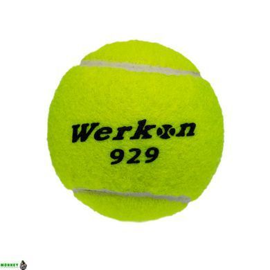 Мяч для большого тенниса Werkon 9575 3шт салатовый