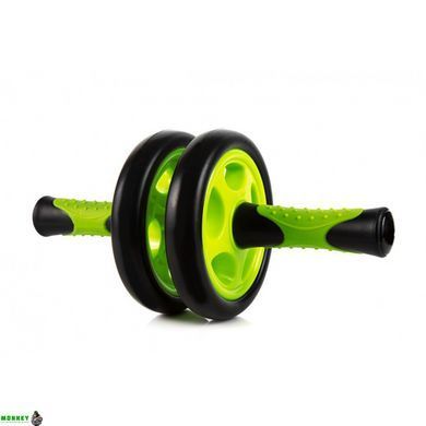 Колесо для преса подвійне PowerPlay 4327 Dual-Core Ab Wheel Чорно-зелене