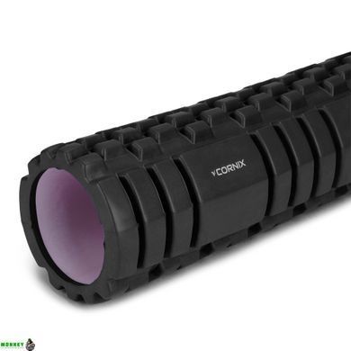 Масажний ролик Cornix EVA 45 x 14 см (валик, роллер) XR-0038 Black