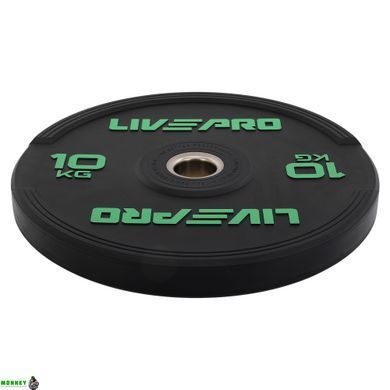 Бамперные диски резиновые Bumper Plates LiveUp LP8331-10 &oslash;50.5мм 10кг черный