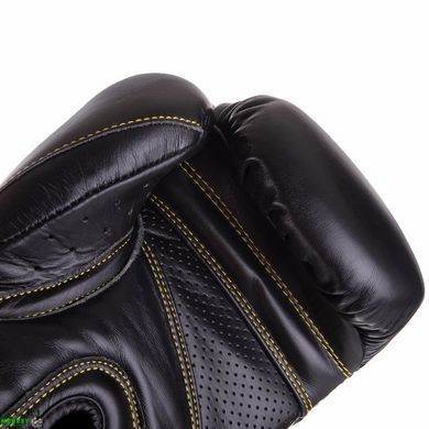 Боксерські рукавиці шкіряні UFC PRO Prem Hook & Loop UHK-75051 18 унцій чорний