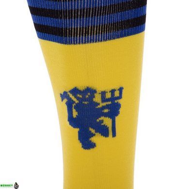 Гетри дитячі із символікою футбольного клубу SPOINT Manchester United RESERVE 2022 ETM2220-MU3 (розмір 32-39, жовтий-блакитний)