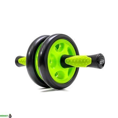 Колесо для преса подвійне PowerPlay 4327 Dual-Core Ab Wheel Чорно-зелене