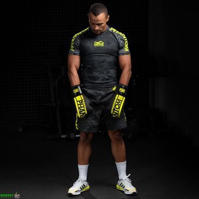 Боксерські рукавиці Phantom APEX Elastic Neon Black/Yellow 10 унцій (Бинти 4м. в подарунок)