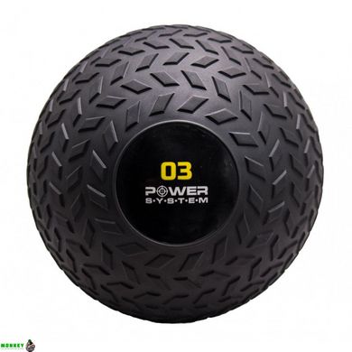 Мяч SlamBall для кросфита и фитнеса Power System PS-4114 3кг рифленый