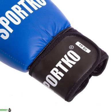 Рукавички професійні боксерські з печаткою ФБУ SPORTKO UR SP-4705 Синій 12 унції