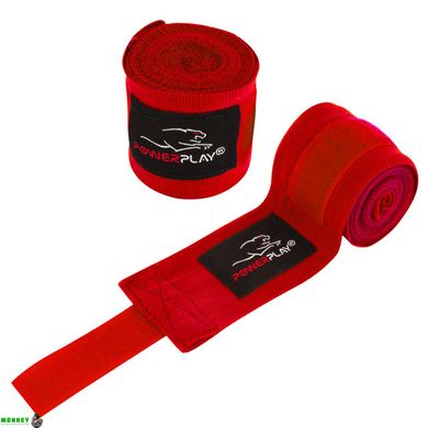 Бінти для боксу PowerPlay 3046 червоні (2.5м)