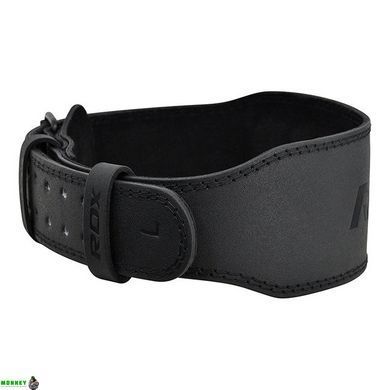 Пояс для важкої атлетики RDX 4 шкіряний Full Black 2XL