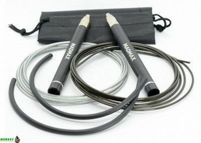 Скакалка швидкісна на підшипниках алюмінієва MadMax MFA-286 Speed jump rope Black