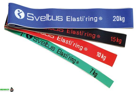 Набір гумок для фітнесу тканинних Sveltus Elasti'ring у коробці 4 шт (SLTS-0149)