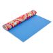 Коврик для фитнеса и йоги Замшевый PVC двухслойный 3мм SP-Planeta FI-6880-7 (размер 173x61x0,3см, красный-голубой, с Восточным принтом)