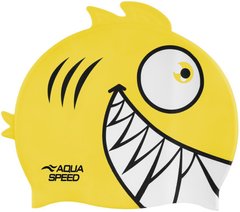Шапка для плавания Aqua Speed ​​ZOO Pirana 9700 пиранья, желтый Дет OSFM