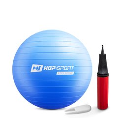 Фітбол Hop-Sport 55см синій + насос 2020