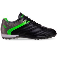 Сороконіжки взуття футбольне підліткове SP-Sport DWB21512-3 BLACK/GREY/L.GREEN розмір 36-41 (верх-PU, підошва-RB, чорний-сірий-зелений)