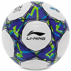 Мяч футбольный №5 TPU+EVA Клееный LI-NING LFQK695-1 (клееный, белый-синий)
