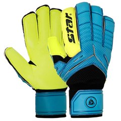 Перчатки вратарские STAR NEW DASH SG630 (латекс, PVC, р-р M-L, синий-желтый)