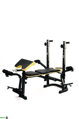 Набор Besport PowerPro 109кг с прямым грифом и скамьей WB-004