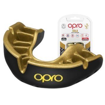 Капа OPRO Gold взрослая (возраст 11+) Black/Gold (art.102504001)