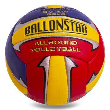 Мяч волейбольный PU BALLONSTAR LG2078 (PU, №5, 3 слоя, сшит вручную)