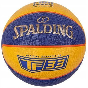Мяч баскетбольный Spalding TF-33 Gold желтый, голубой Уни 6