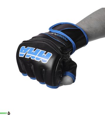 Перчатки для MMA PowerPlay 3055 черно-синие XL