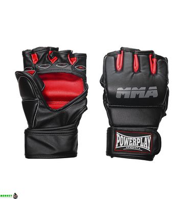 Перчатки для MMA PowerPlay 3053 черно-красные S/M