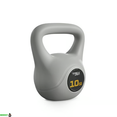 Гиря вінілова 10кг Trex Sport TX-010CKB сірий
