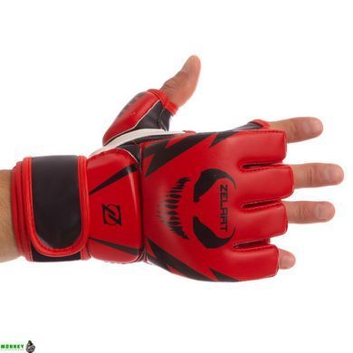 Перчатки для смешанных единоборств MMA Zelart BO-1374 Черный-белый S