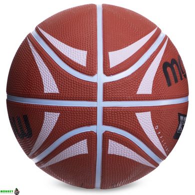 Мяч баскетбольный резиновый №7 MOLTEN B7RD-1500BRW оранжевый