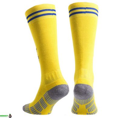 Гетры футбольные клубные SPOINT UKRAINE ETM1720 размер 32-39 желтый-синий