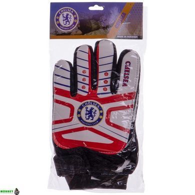 Рукавички воротарські дитячі CHELSEA BALLONSTAR FB-0028-01 8 розмір червоний-білий-чорний