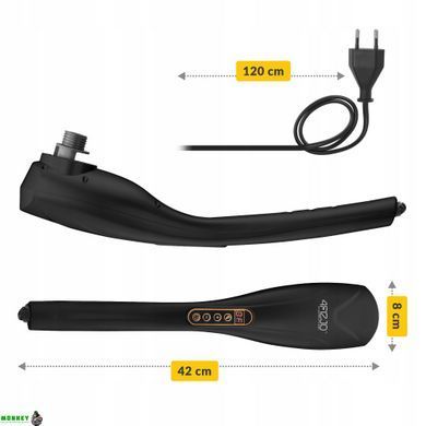 Ручной вибрационный массажер для тела 4FIZJO Long Stick 7 в 1 Black (P-5907739319142)
