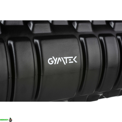 Масажний ролик Gymtek для йоги та фітнесу EVA 33*14см чорно-білий