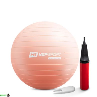 Фитбол Hop-Sport 55 см розовый + насос 2020